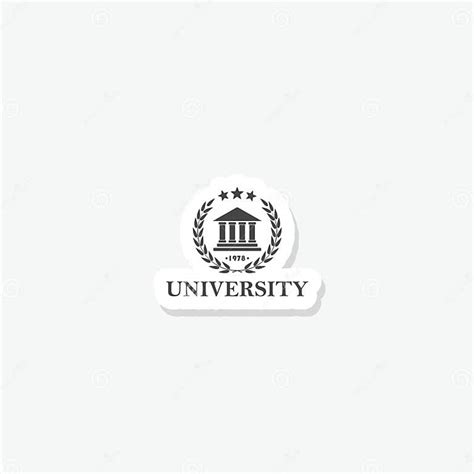 University College School Logo Template Sticker Isolated on Gray ...