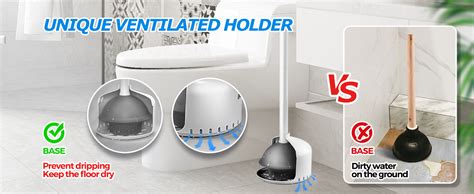 Amazon FORASTO Toilet Plunger With Holder Plungers For Bathroom