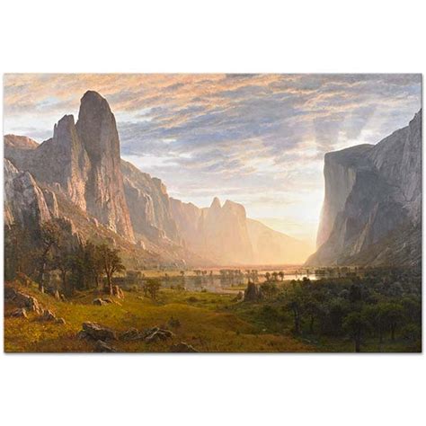 Albert Bierstadt Yosemite Vadisine Bak Kanvas Tablo Canvastar