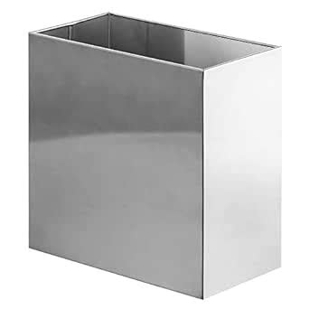 Mdesign Small Steel Rectangular Gallon Liter Trash Can Waste