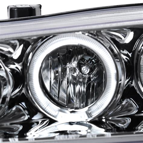 Honda Accord Dual Halo Led Projector Headlights Chrome Lhp