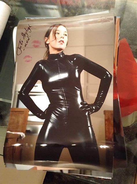 Julie Skyhigh In Latex Catsuit Autographed Poster Porn Pictures XXX Photos Sex Images