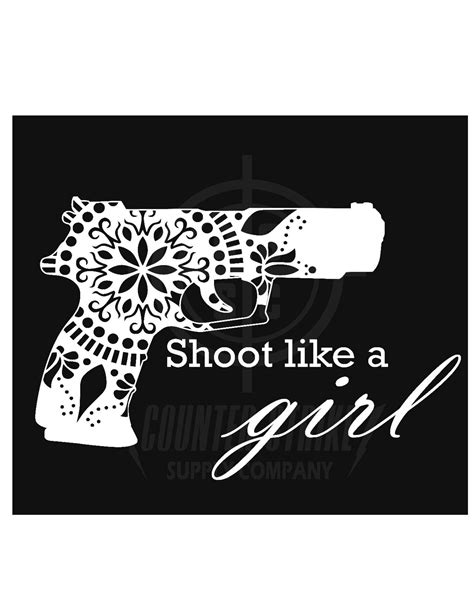 Shoot Like A Girl Decal Girls With Guns Bumper Sticker Etsy