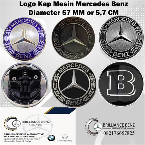 Jual EMBLEM LOGO KAP MESIN W124 W140 W202 W203 W204 W210 W211 57MM