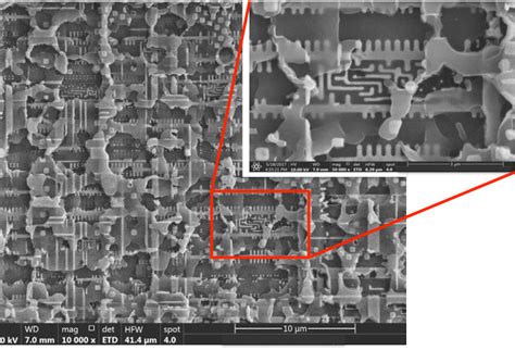 Scanning Electron Microscope SEM Image Of The Milled Chip Showing The