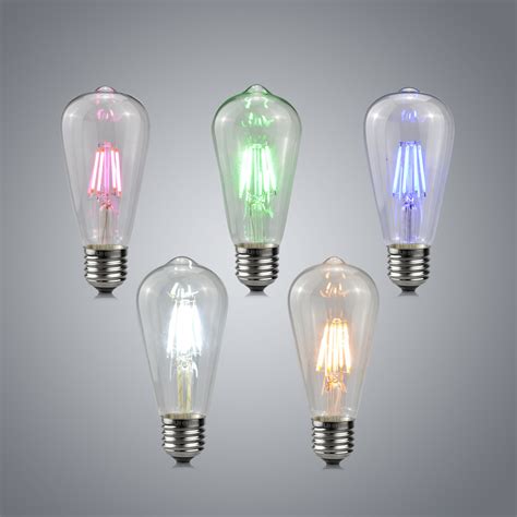 2pcs 4W 220V E27 Retro Vintage Edison LED Night Light Glass Candle