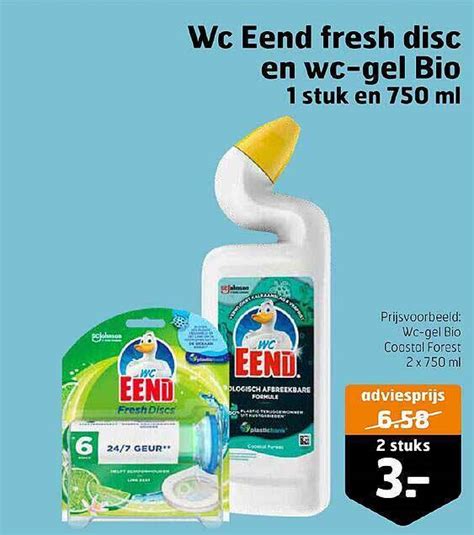 Wc Eend Fresh Disc En Wc Gel Bio Aanbieding Bij Trekpleister