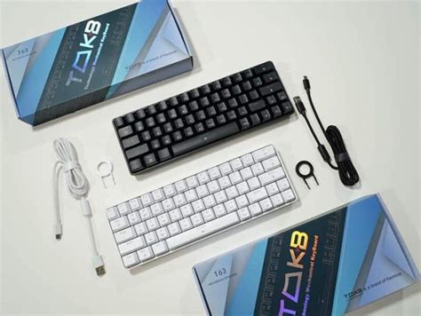 TMKB T63 Gaming Keyboard Wireless,Triple Mode BT5.0/2.4G/USB-C Mechanical Keyboard Wireless,63 ...