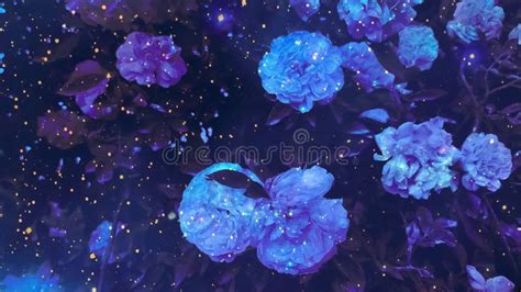 Glittering Blue Roses Background Stock Image - Image of glowing ...