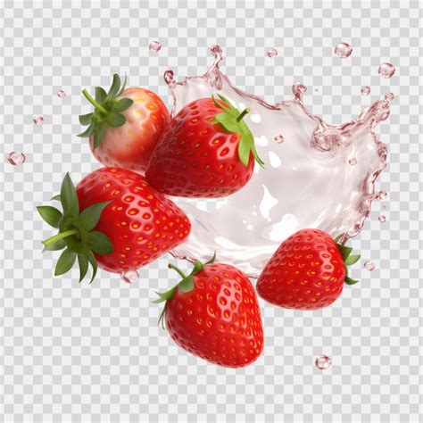 Premium Psd Fresh Strawberry On Transparency Background Psd