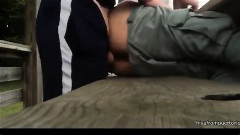 Boy Cumming In Ass On A Bench