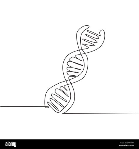 Single One Line Drawing Helix Or Dna Low Poly Wireframe Style Concept