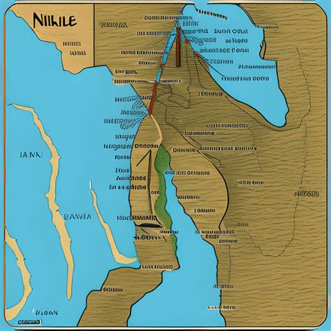 Nile River Map Graphic · Creative Fabrica