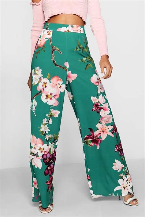 High Waist Floral Wide Leg Pants Floral Pants Floral Wide Leg