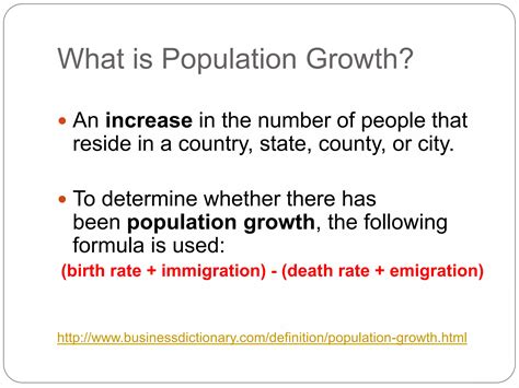 Factors Influencing Population Growth Ppt