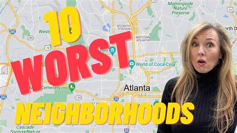 10 Worst Neighborhoods In Atlanta Living In Atlanta Youtube