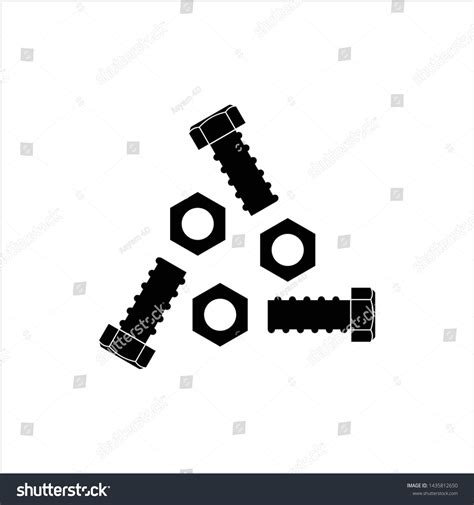 Nut Bolt Icon Hex Nut Vector Stock Vector Royalty Free 1435812650