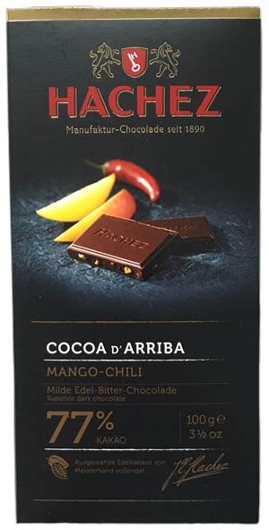 Dark Chocolate With Mango Chili By Hachez Mystery Chocolate