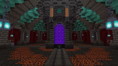 Nether hub for my survival multiplayer world on PS4 : r/Minecraftbuilds