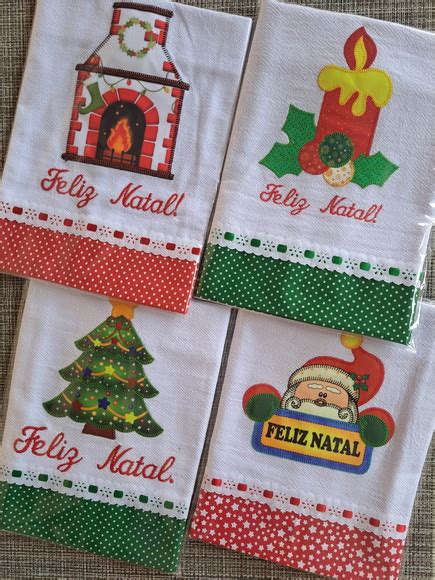 Kit Panos De Prato Natal Patchwork Passa Fita Elo