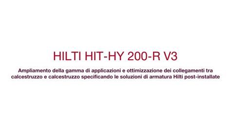 Cheville Chimique Hit Hy R V Chevilles Chimiques Hilti Suisse