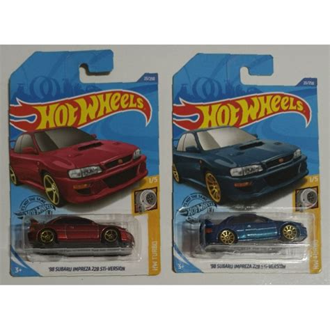 Hot Wheels Subaru Impreza Sti Version Blue And Meras Pcs Shopee Malaysia