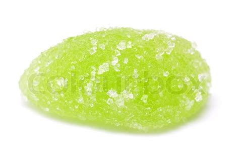 Green jelly on white background | Stock image | Colourbox