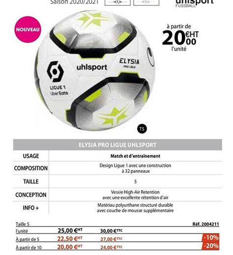 Promo Elysia Pro Ligue Uhlsport Chez Casal Sport Icatalogue Fr