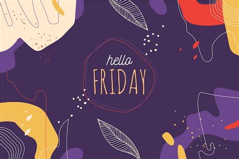 Premium Vector Hello Friday Abstract Background