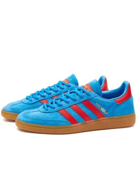 Adidas Handball Spezial Bright Blue Vivid Red Gold Metallic For Men