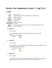 Review Test Submission Exam 2 Chp 3 4 Docx Review Test