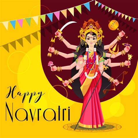 Premium Vector Illustration Of Goddess Durga Face For Happy Navratri