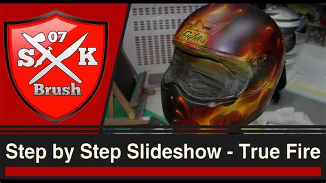 Step By Step Slideshow True Fire Airbrush On Fighterhelmet