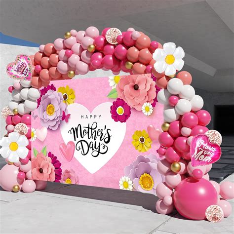 Mothers Day Decorations 146pcs Mothers Day Balloon Garland