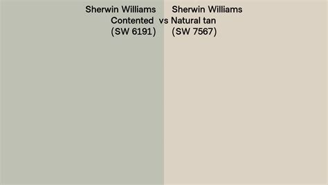 Sherwin Williams Contented Vs Natural Tan Side By Side Comparison