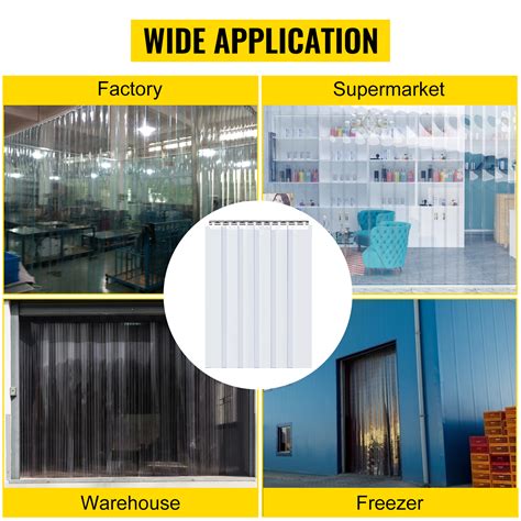 vevor plastic curtain ft width  ft height plastic strip curtain