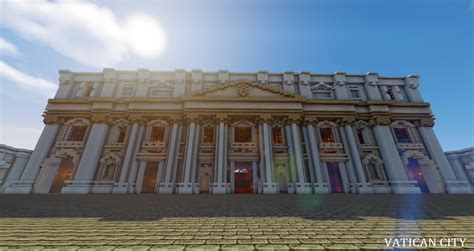 Minecraft Vatican City In Survival St Peters Basilica Minecraft Map