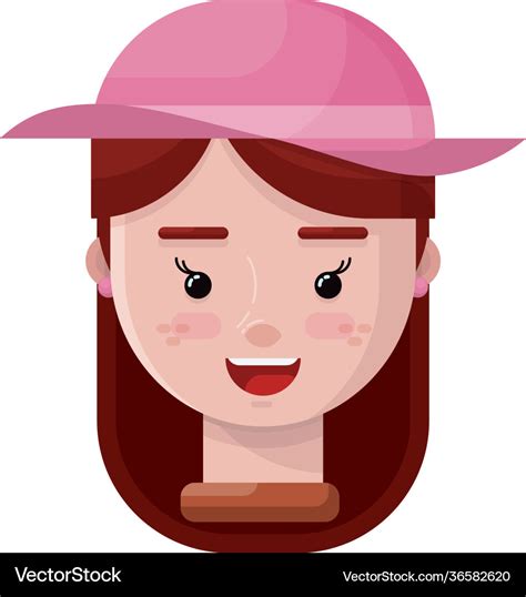 Girl Wearing Hat Clipart