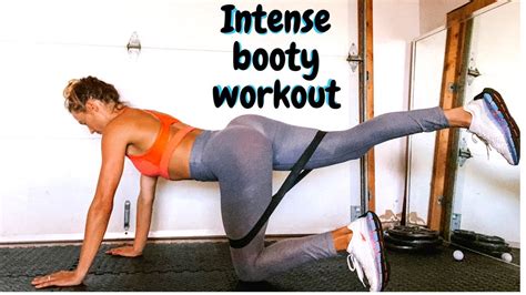 Intense 18min Booty Band Work Out Workout With Me Youtube