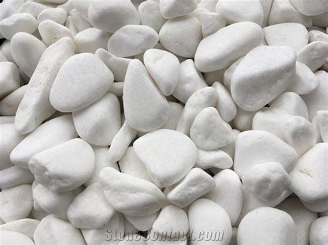 Snow White Marble Tumbled Pebbles Mm Kg With Vat From