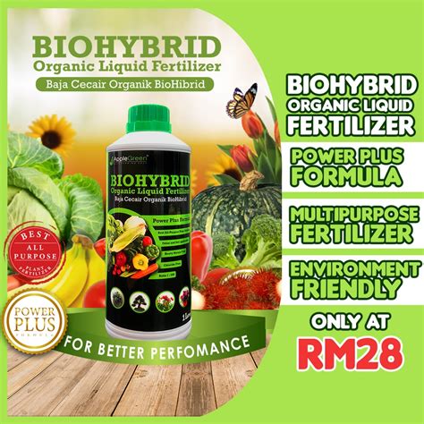 Biohybrid Organic Liquid Fertilizer Litre Baja Organik Cecair Foliar