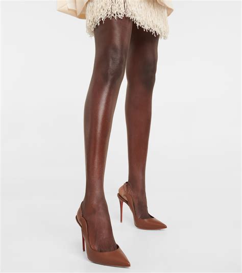 Nudes Hot Chick Leather Pumps In Brown Christian Louboutin Mytheresa