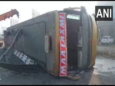 Bus Carrying 52 Passengers Overturns Near Rajasthans Neemrana Injured