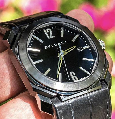 Fs Bulgari Octo Solotempo Black Automatic K Msrp Alligator