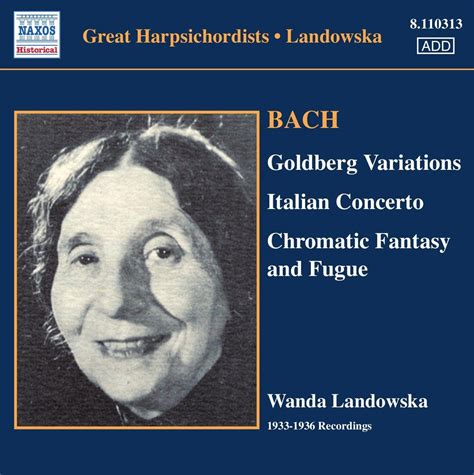 Bach Goldberg Variations Wanda Landowska Cd Album Muziek Bol