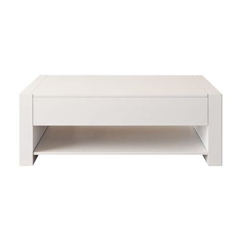 62.2" Modern White Extendable Gaming Coffee Table Fluted with Open ...