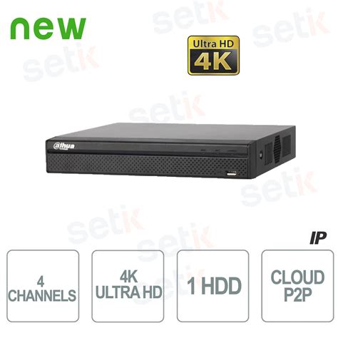 NVR2104HS 4KS3 NVR 4 Canali IP H 265 4K 12MP Dahua Setik Biz