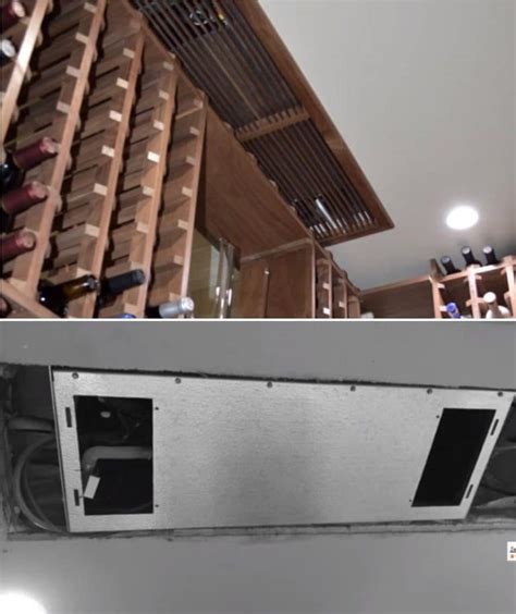 Glass Wine Cellar And Wine Cooling Unit Installation Glass Wine Cellar