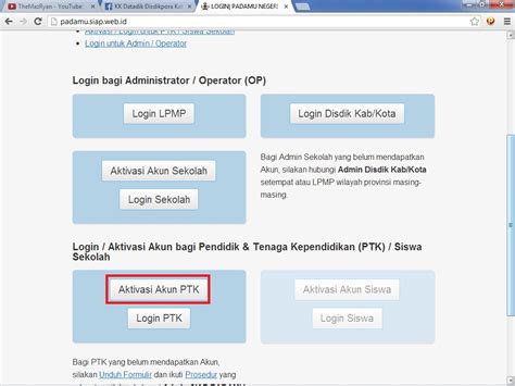 Cara Aktivasi Akun Ptk Atau Akun Sekolah Di Padamu Siap Web Id