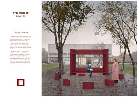 Architecture project // Dark Red Pavilion Featuring Transparent Box